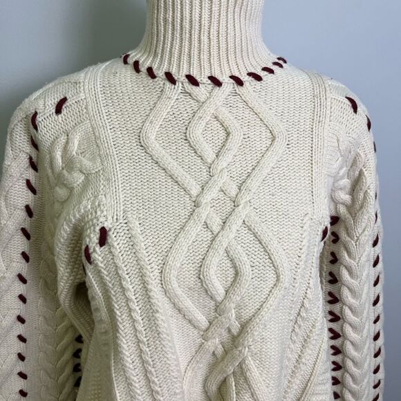 BA&SH
Eba Cable Knit Wool Blend Sweater Size M - Picture 5 of 11